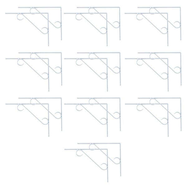 Kit 20 Cantoneira Branca Suporte Prateleira Em S 20x30cm