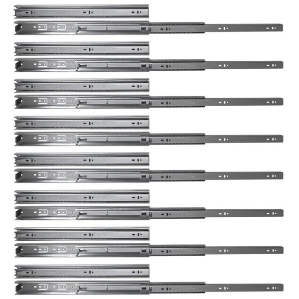 Kit 20 Corrediça Telescópica 45cm Pesada 40kg Gaveta 10 Par