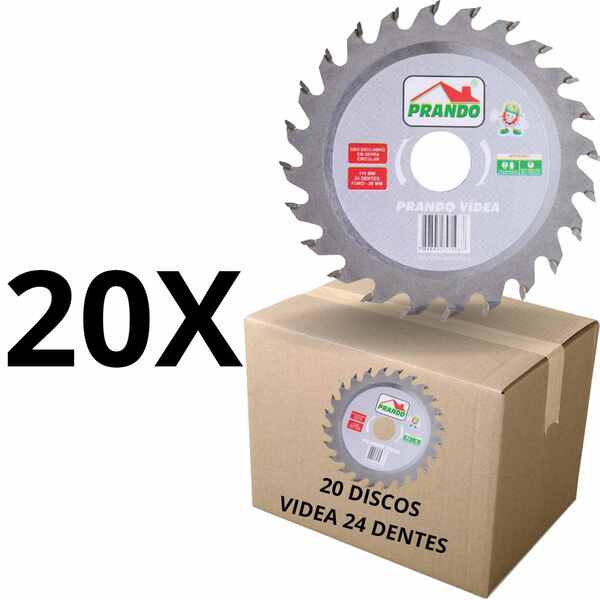 Kit 20 Discos Serra Vídea 110 X 20 X 24 D Prando Madeira