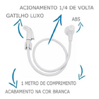 Kit 20 Duchas Higiênica Abs 1/4 Volta Branca Com Suporte Md10