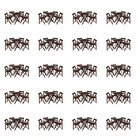 Kit 20 Jogos De Mesas Com 4 Cadeiras De Madeira Dobravel Gour