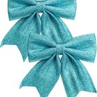 Kit 20 Laços Azul Capri Enfeite Árvore Natal Decoração 16cm