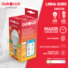 Kit 20 Lâmpada Led Bulbo 12w Branco Quente (3000k) - Ourolux