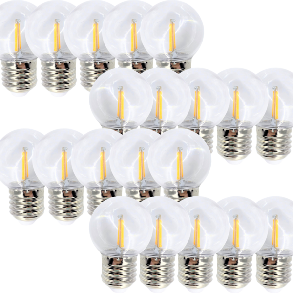 Kit 20 Lâmpadas Bolinhas Led 2w 220v 2200k Inquebrável