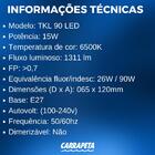 Kit 20 Lâmpadas Bulbo Led Taschibra Tkl Bivolt E27 15w 6500k