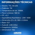 Kit 20 Lâmpadas Bulbo Led Taschibra Tkl Bivolt E27 7w 3000k