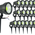 Kit 20 Luminária Com Luz De Alto Brilho Super Forte Espeto De