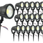 Kit 20 Luminária Com Luz De Alto Brilho Super Forte Espeto De