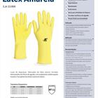 Kit 20 Luva Látex Amarela Forrada Anti-derrapante XG