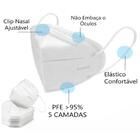 Kit 20 Máscaras Kn95 Proteção 5 Camada Respiratória Pff2 N95