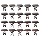 Kit 20 Mesas 70x70 De Madeira Dobravel Imbuia