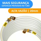Kit 20 Metros 20mm Alta Vazão Tubo Multicamadas Pex Gás + 2 C
