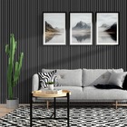 Kit 20 Painel Ripado Prime Madeira Pvc Cinza Fosco 2,9mx16cm