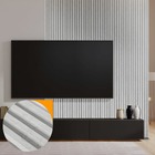 Kit 20 Painel Ripado Pvc Madeira Travertino Cinza 2,9m X 16cm