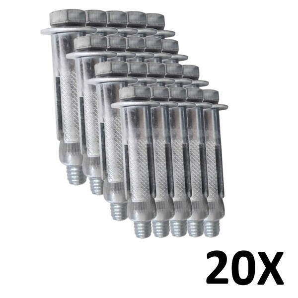 Kit 20 Parafuso Chumbador Parabolt Cba 5/16x2.1/4''