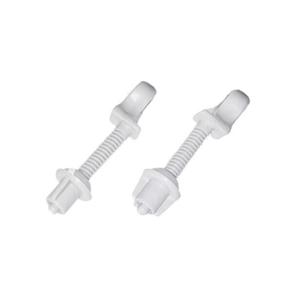 Kit 20 Parafuso Plástico Par P/ Assento Sanitário Branco