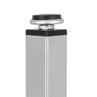 Kit 20 Pés Para Móveis Regulável Quadrado Cromado 15cm