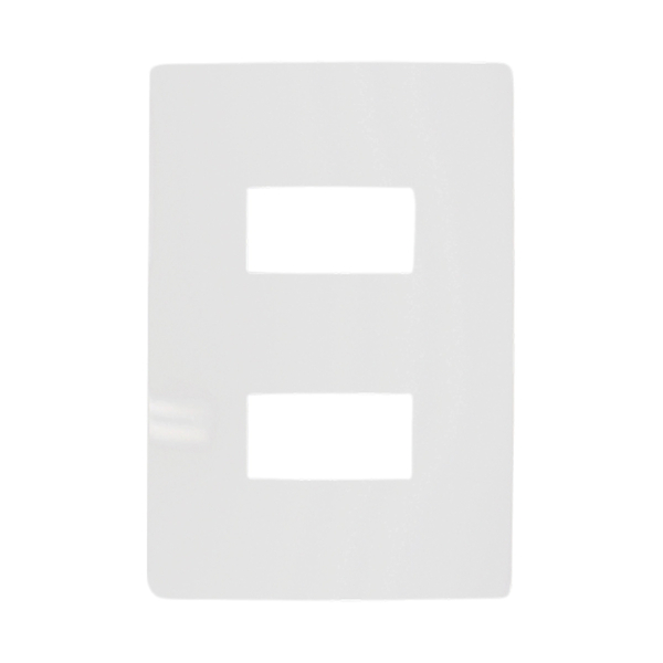 Kit 20 Placa Branca 2 Módulos Com Suporte Linha I9 - Ilumi