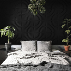 Kit 20 Placas 3d Pvc Preto Decoração Revestimento Premium De