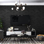 Kit 20 Placas 3d Pvc Preto Decoração Revestimento Premium De