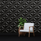 Kit 20 Placas 3d Pvc Preto Decoração Revestimento Premium De