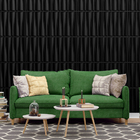 Kit 20 Placas 3d Pvc Preto Decoração Revestimento Premium De