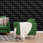 Kit 20 Placas 3d Pvc Preto Decoração Revestimento Premium De