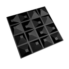 Kit 20 Placas 3d Pvc Preto Decoração Revestimento Premium De