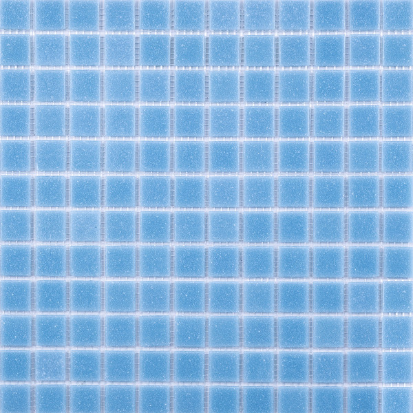 Kit 20 Placas - Pastilhas De Vidro Pigmentado Azul Bebê