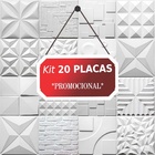 Kit 20 Placas Revestimento 3d Tijolinho Encaixe