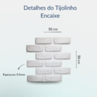 Kit 20 Placas Revestimento Decorativo Tijolinho Encaixe Rusti