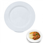 Kit 20 Pratos Rasos Em Melamina / Plástico Com 28 Cm Branco +