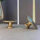 Kit 20 Puxadores Móveis Botão Ponto Dourado 3x2cm Redondo Zam