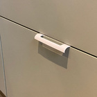 Kit 20 Puxadores Para Móveis Thin Reto Alumínio Branco 125mm