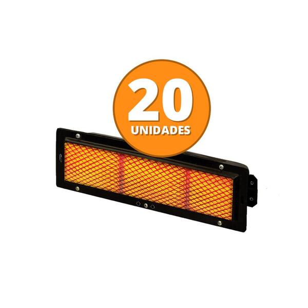 Kit - 20 Queimadores Infravermelho Esmaltado Assador De Frang