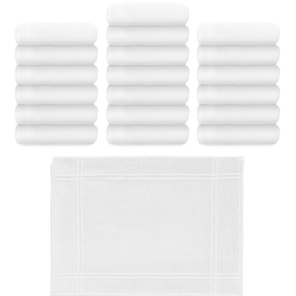 Kit 20 Toalhas De Piso Tapete Para Banheiro Hospitalar Hotel
