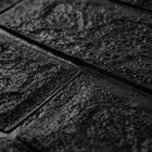 Kit 20 Un - Painel 3d Tijolo Adesivo 70x77x0,5 (preto)