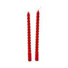 Kit 20 Vela Retorcida Natalina Enfeite Vermelho Festiva 20cm
