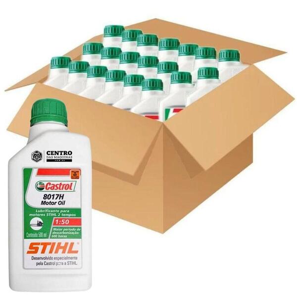 Kit 20un De Óleo 2t Castrol Stihl 500ml Para Motores 2 Tempos