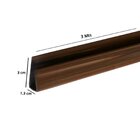 Kit 225m De Acabamento Perfil "u" P/ Forro Pvc 3cmx3m   Mogno