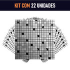 Kit 22 Placas - Pastilhas Adesivas Metálicas Titânio