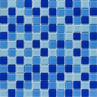 Kit 22 Placas - Pastilhas De Vidro Cristal Miscelânea Azul