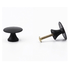 Kit 22 Puxadores Redondo Em Metal Puxador De Gaveta - Preto F