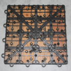 Kit 240 Peças (20m²) Deck Modular Ipê Acabamento 4 Ripas 30x30