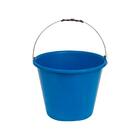Kit 24 Balde Plástico Azul Liso 12 Litros C/alça Aço