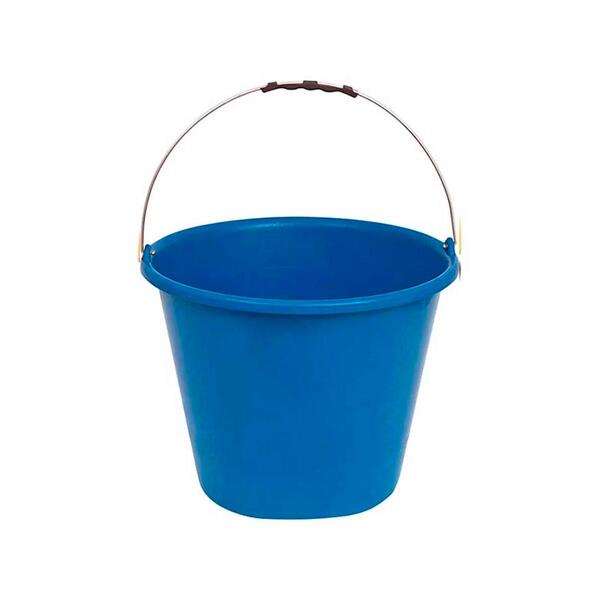 Kit 24 Balde Plástico Azul Liso 12 Litros C/alça Aço