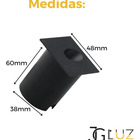 Kit 24 Balizador Embutir Led 2w 3000k Ip65 Alumínio - Preto -
