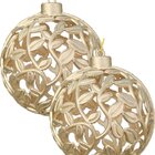 Kit 24 Bolas Decoração Natalina Árvore De Natal Dourada 10cm