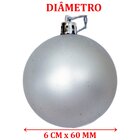 Kit 24 Bolas Natal Prata Enfeite Natalino Árvore Natal 60mm