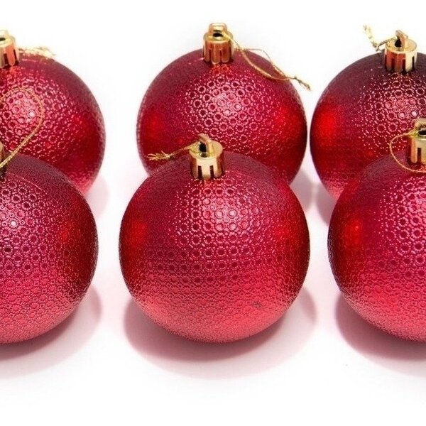 Kit 24 Bolas Natalinas Enfeite Árvore De Natal 7cm Vermelho